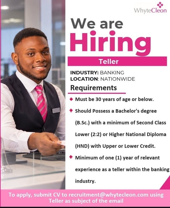 Job Flyer - Bank Teller